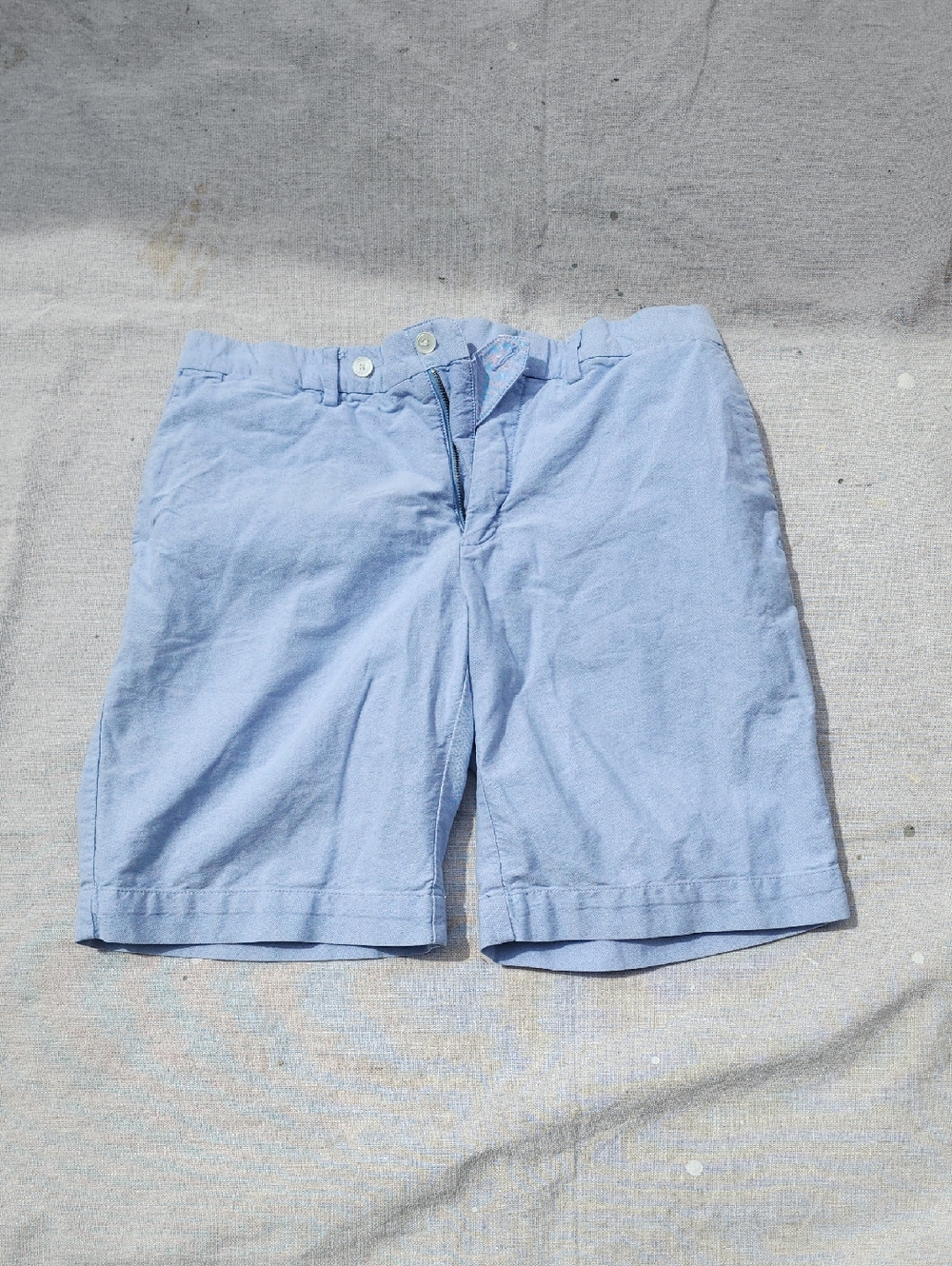 Polo Ralph Lauren Light Blue Flat-Front Cotton Shorts - Picture 2 of 5